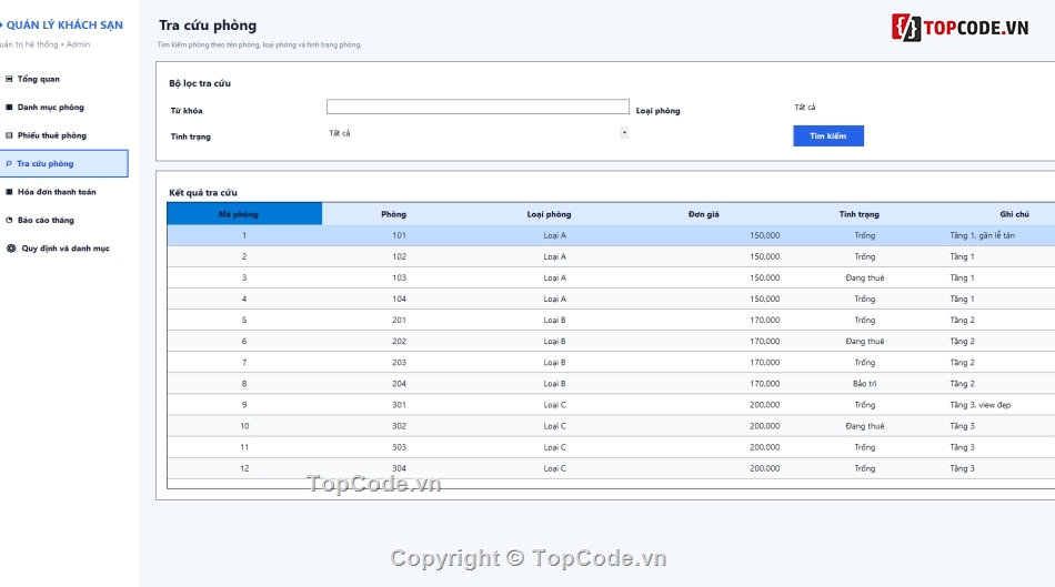 Quản lý khách sạn,winform,c# form